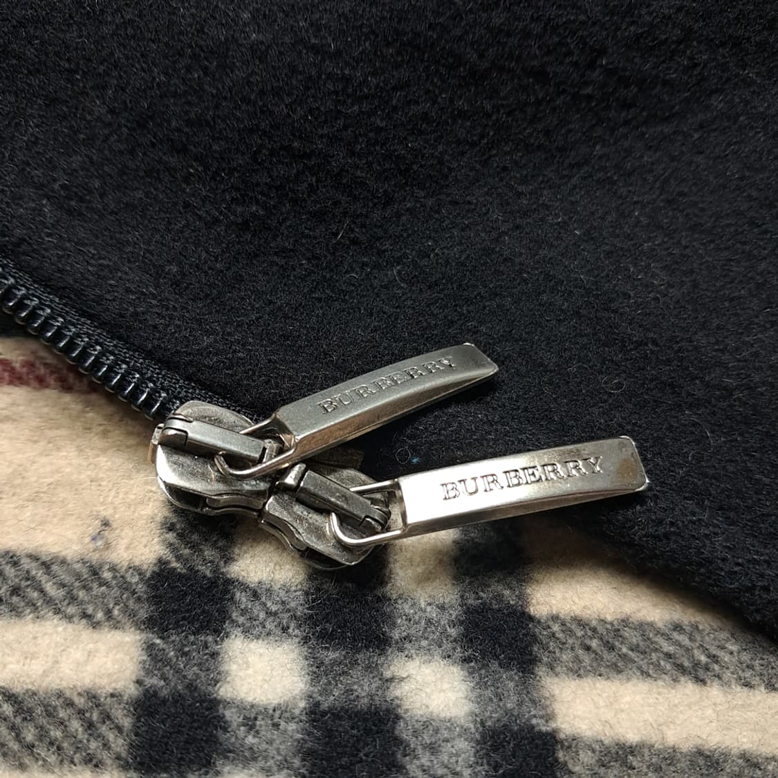 CL287 XL 버버리 00s 영국판 울 토글 블랙 코트 상품이미지5