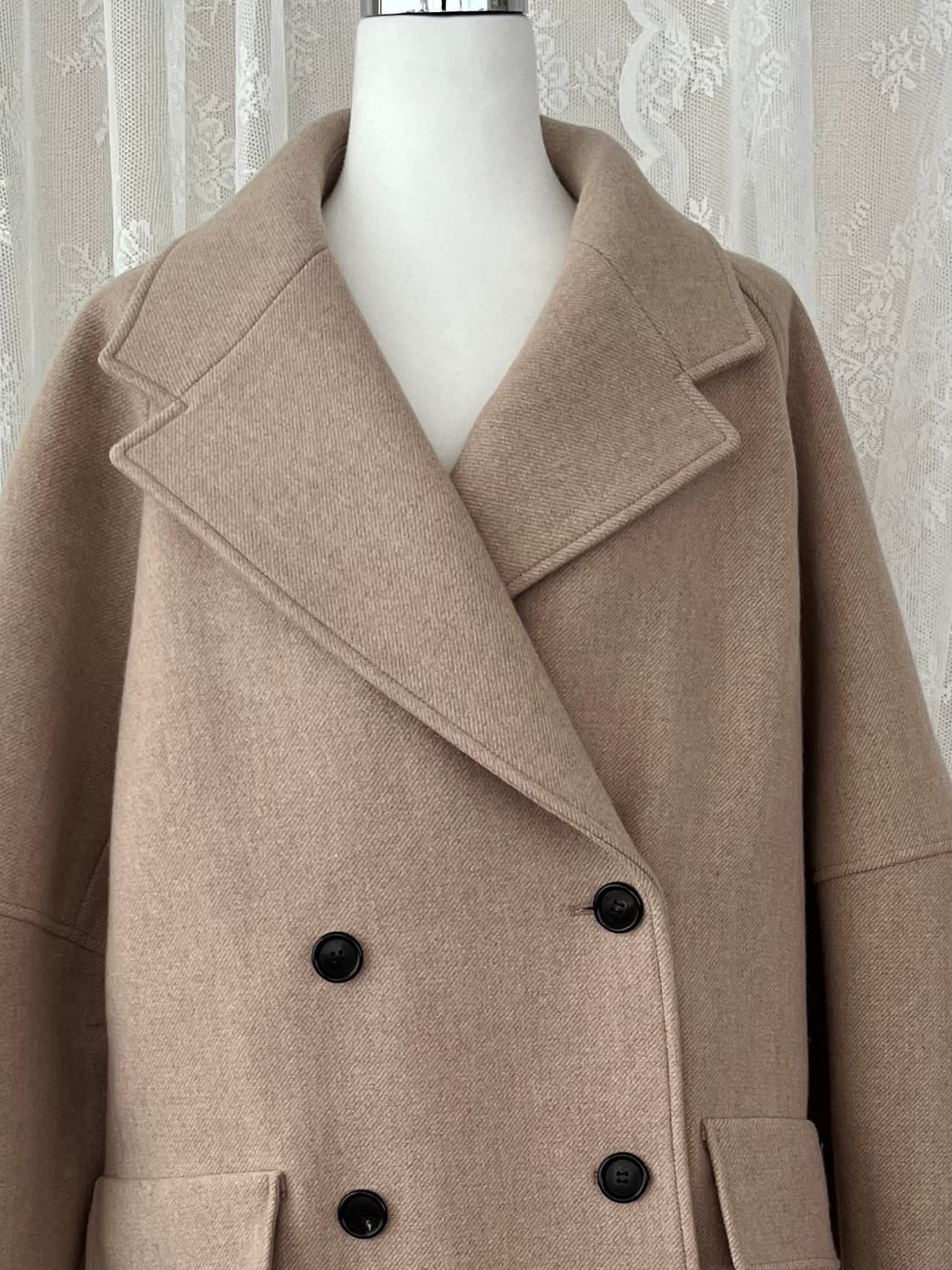 S) 오르 ORR 더블 브레스티드 피코트 토프 상품이미지4