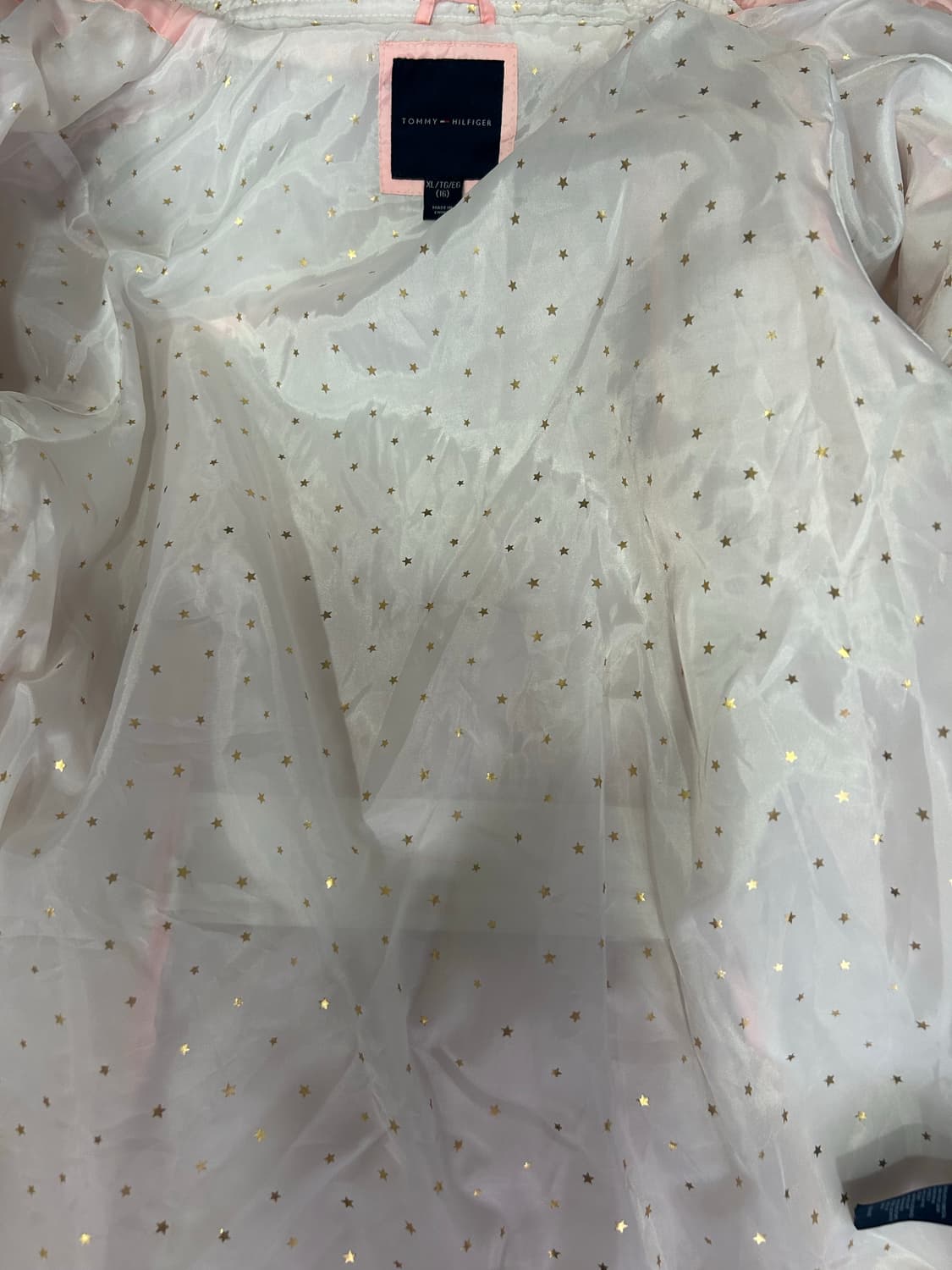 타미힐피거 갸루 금장단추 경량패딩 핑크 상품이미지5