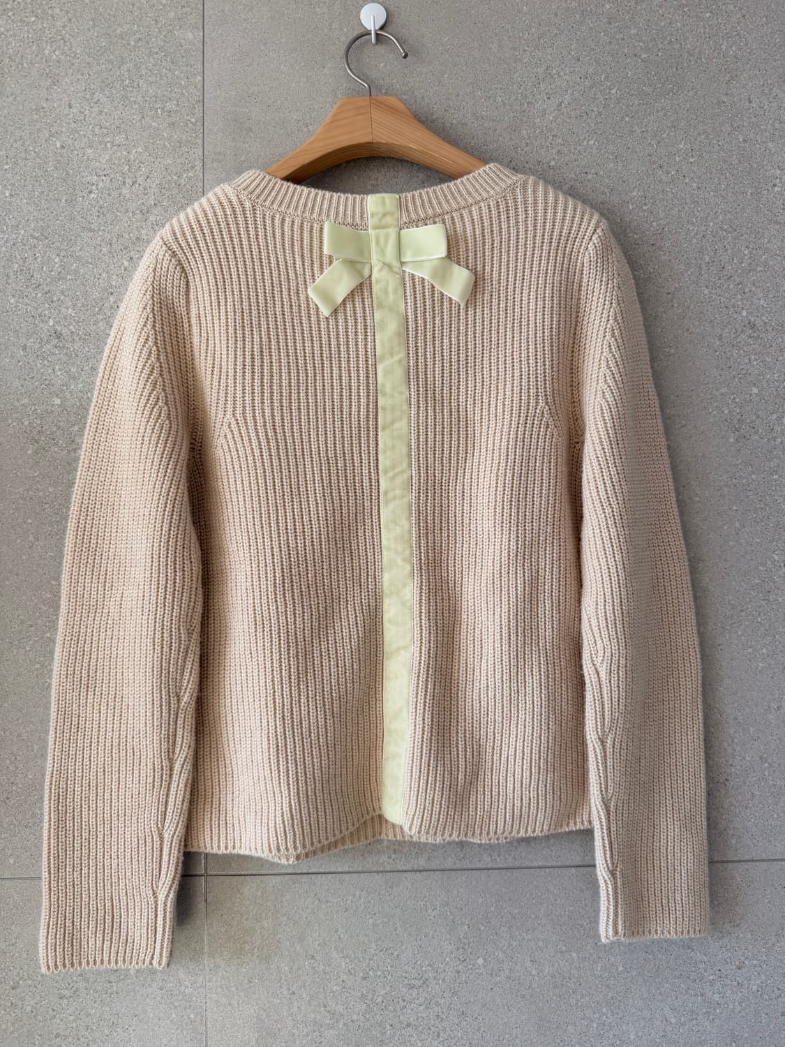 케서린로사 여성 긴팔 니트 울혼방 베이지 상품이미지4