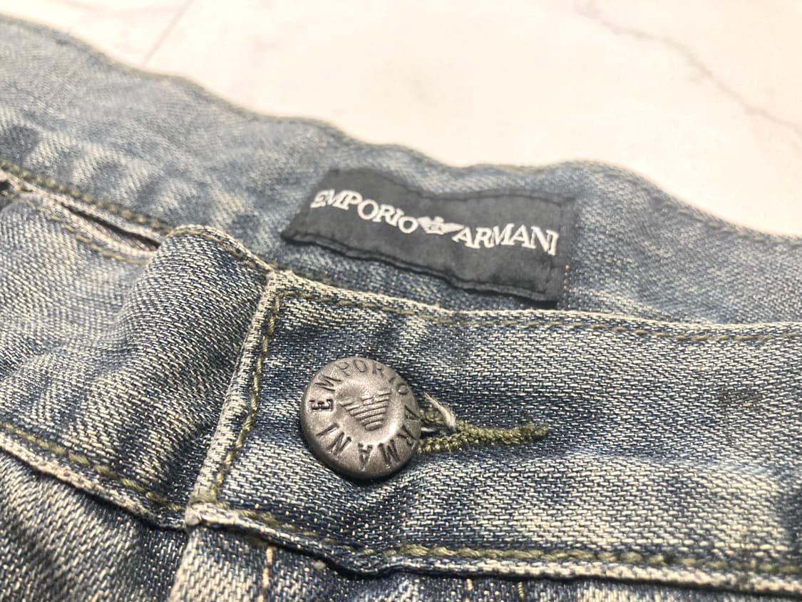 90s 엠포리오 아르마니 워싱진 데님 팬츠 36-38 상품이미지6