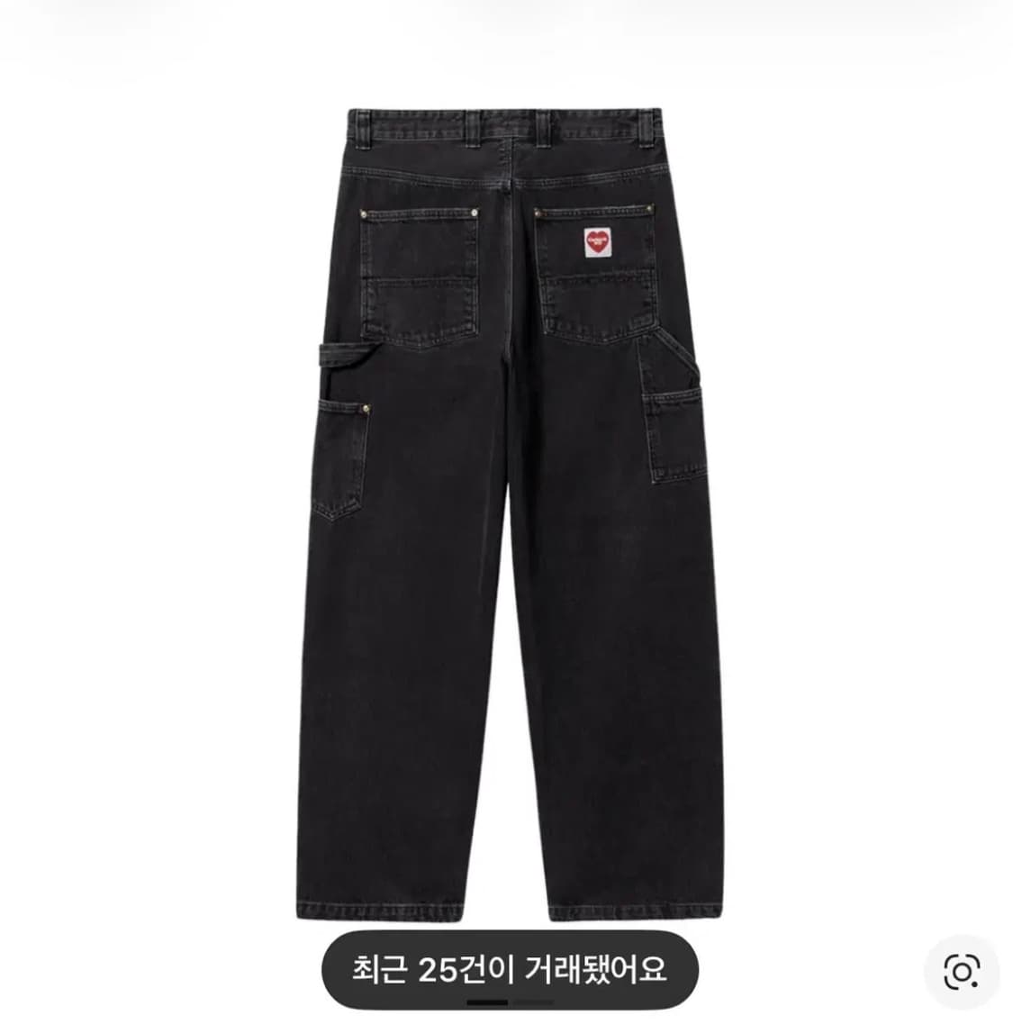 칼하트 WIP 내쉬 루즈 핏 더블 니 팬츠 블랙 스톤 워시드 M 상품이미지1