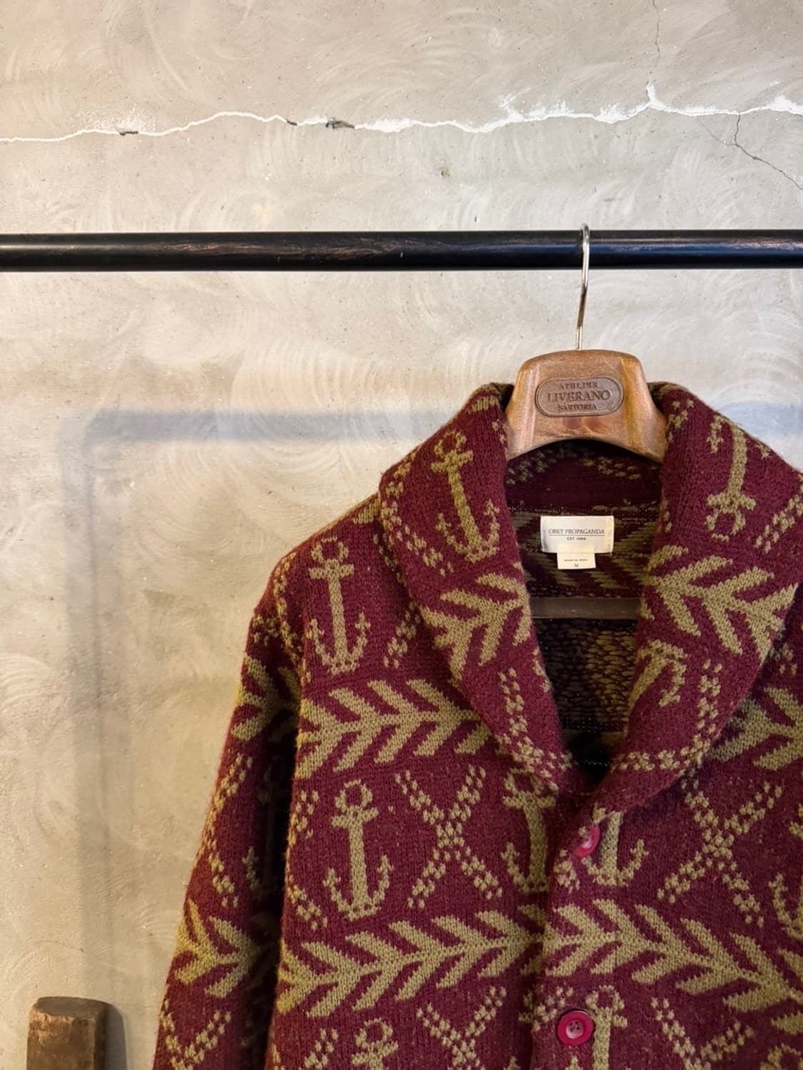 오베이 프로파간다 숄칼라 가디건 100 상품이미지6