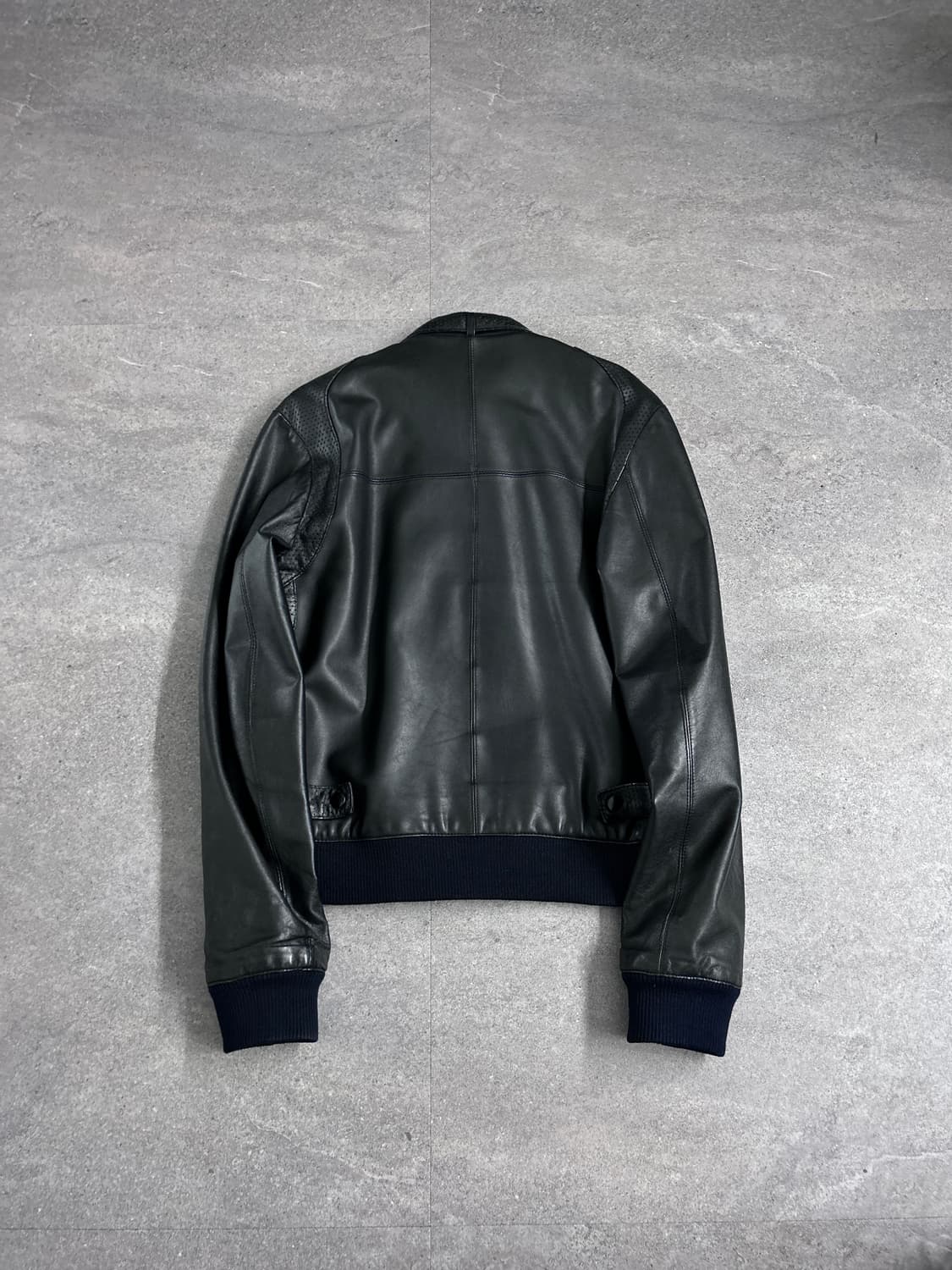 멀티 지퍼 판넬 레더 자켓 상품이미지5