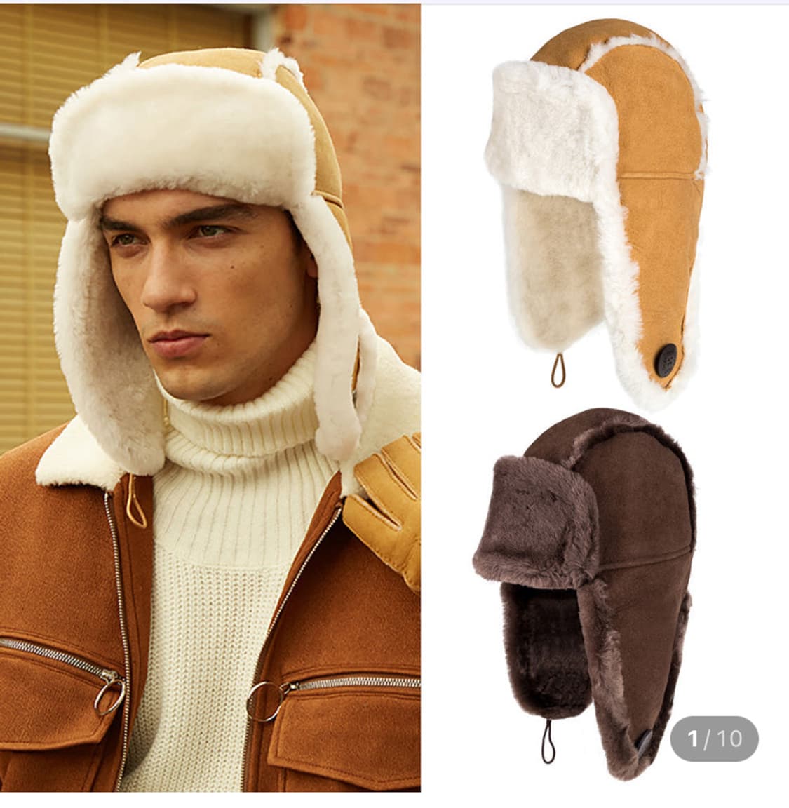 [L/XL] 오즈웨어 어그 양가죽 모자 양털 군밤 모자 상품이미지7