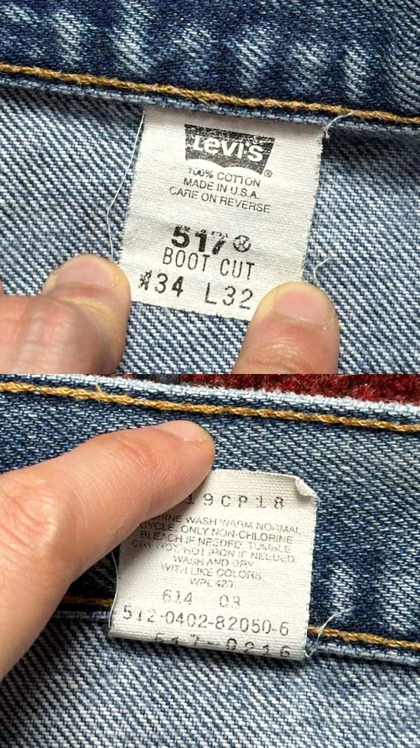 00's USA Made 빈티지 리바이스 517 부츠컷 상품이미지9
