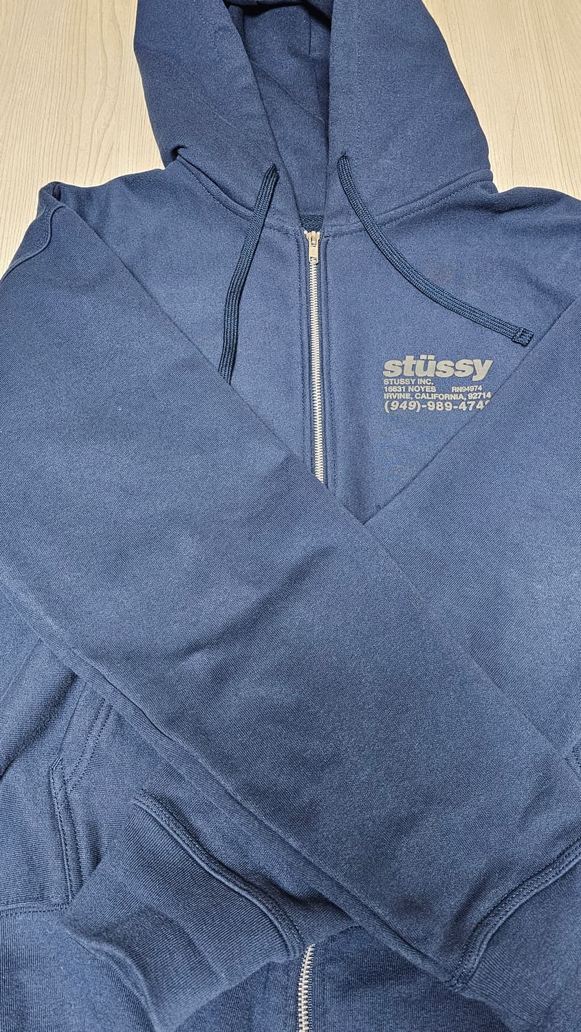 스투시 DNA 후드집업 네이비 L 상품이미지3