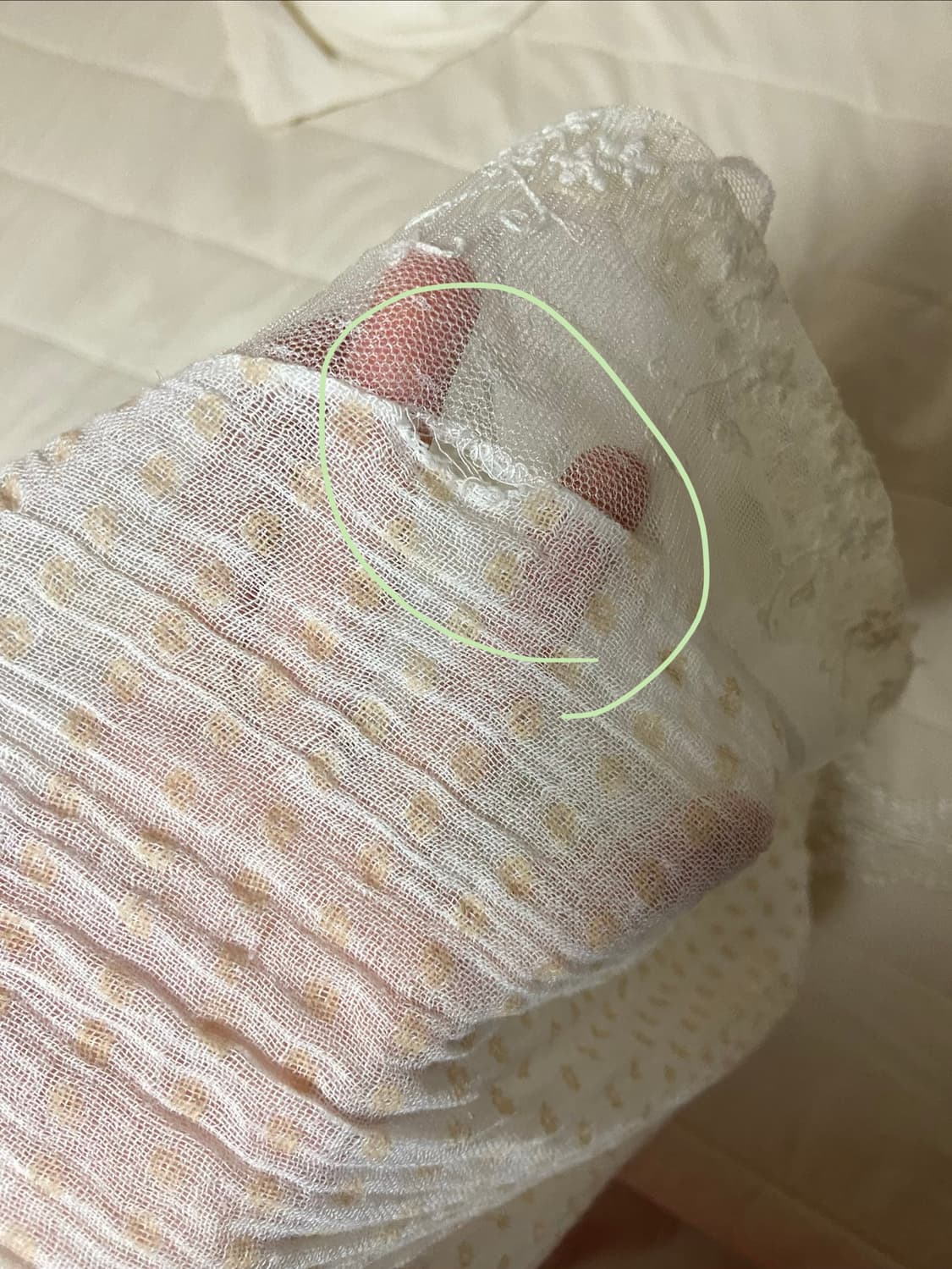 플라워 도트 레이스 스카프 상품이미지9