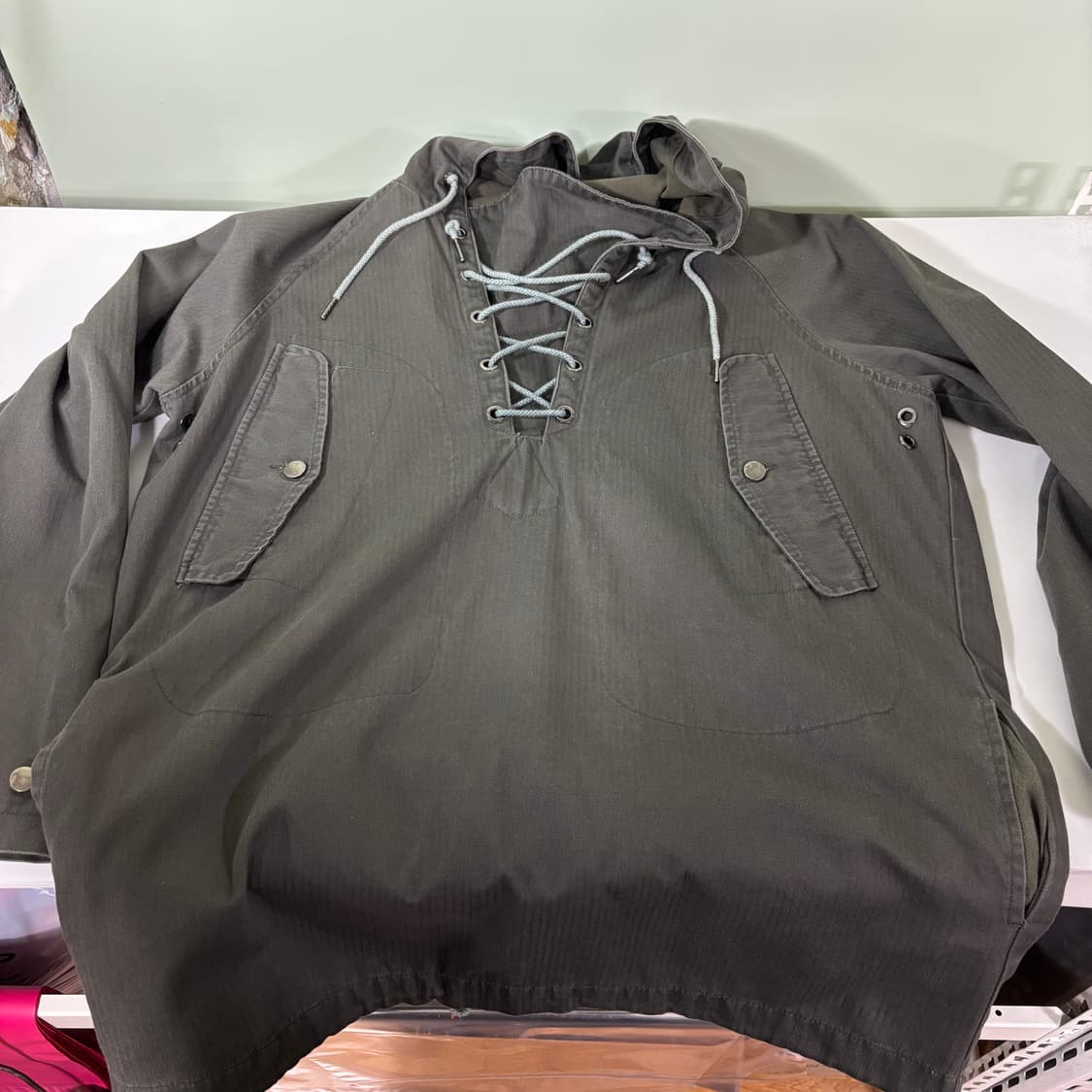 105 VTG 먹색 오버핏 후드티 상품이미지2