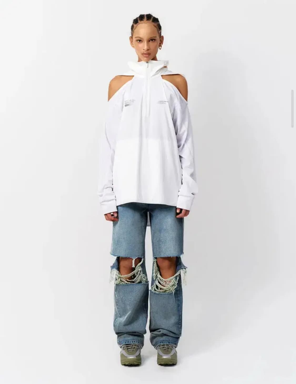 Yeel Leey 엘이이와이 데미지 데님팬츠 S 상품이미지1