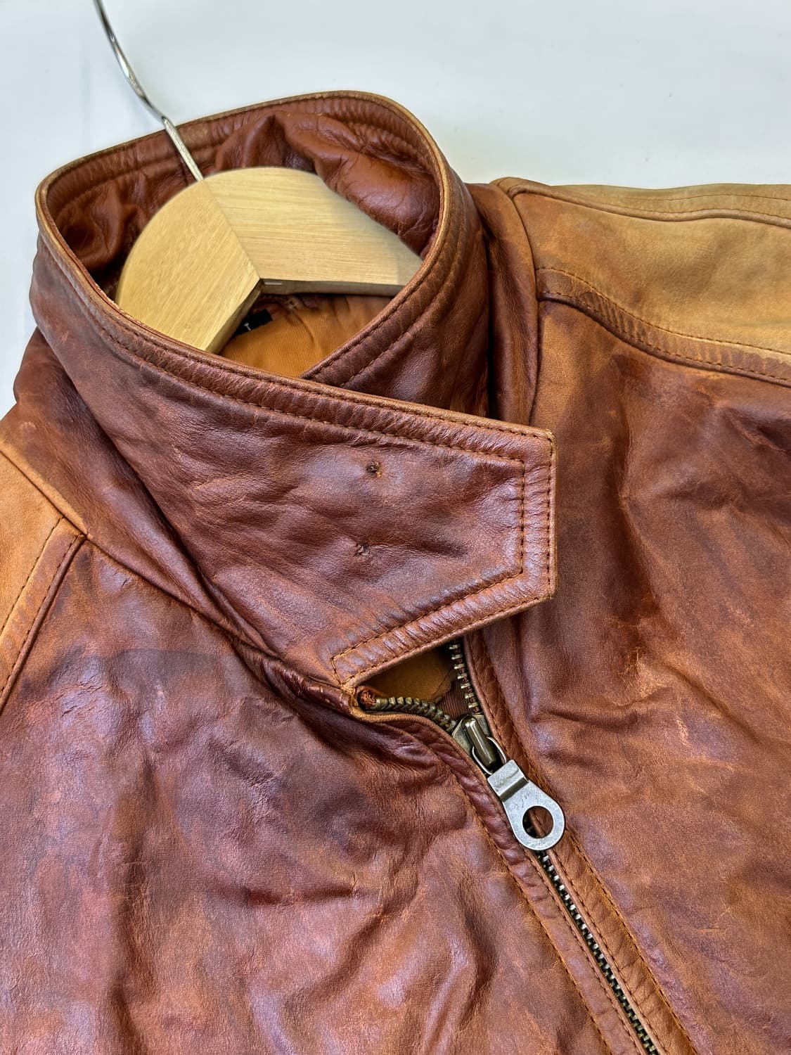 윈드아머 90s 아이러브골프 레더 봄버 자켓 상품이미지5