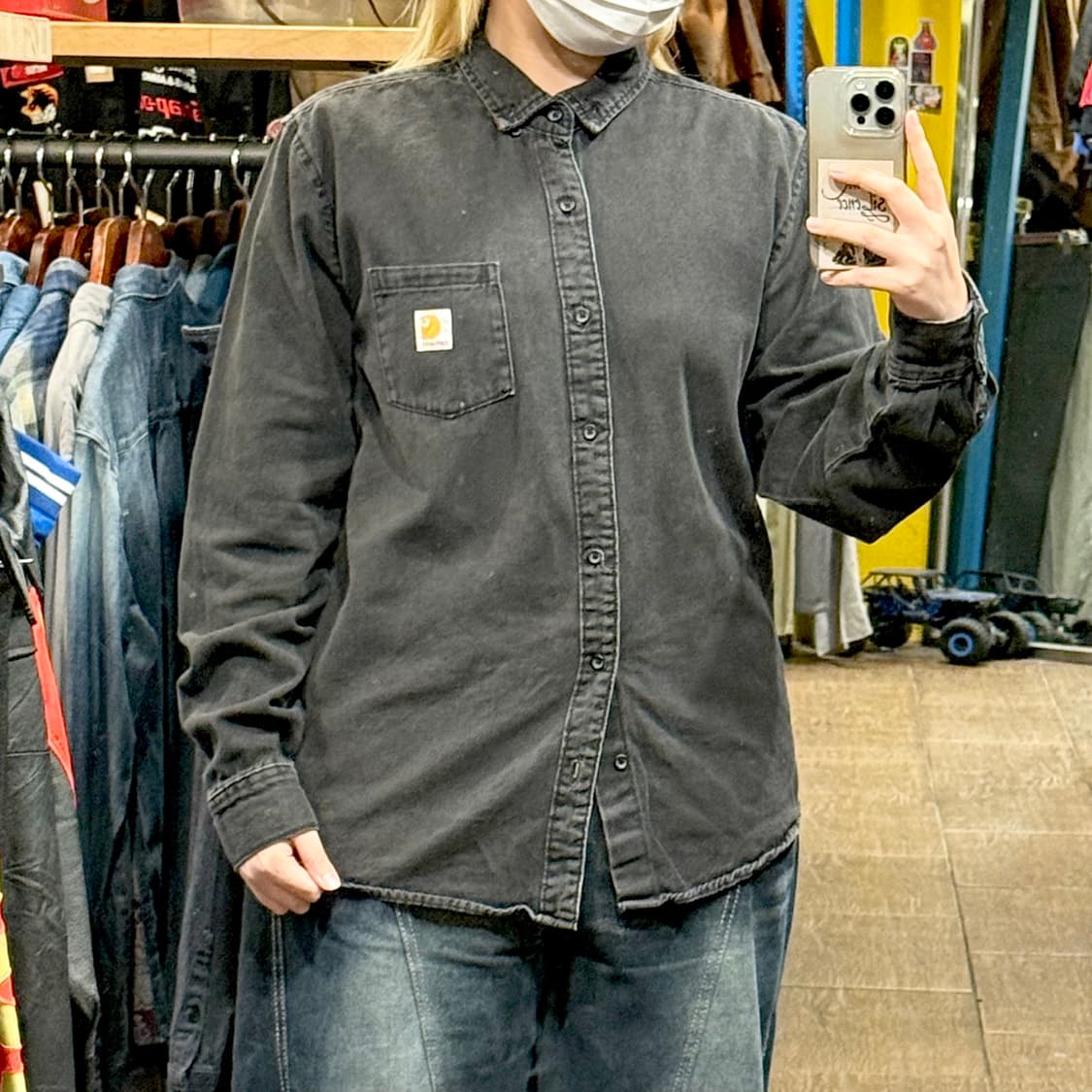 [HI] 칼하트 긴팔 데님셔츠 블랙  상품이미지3