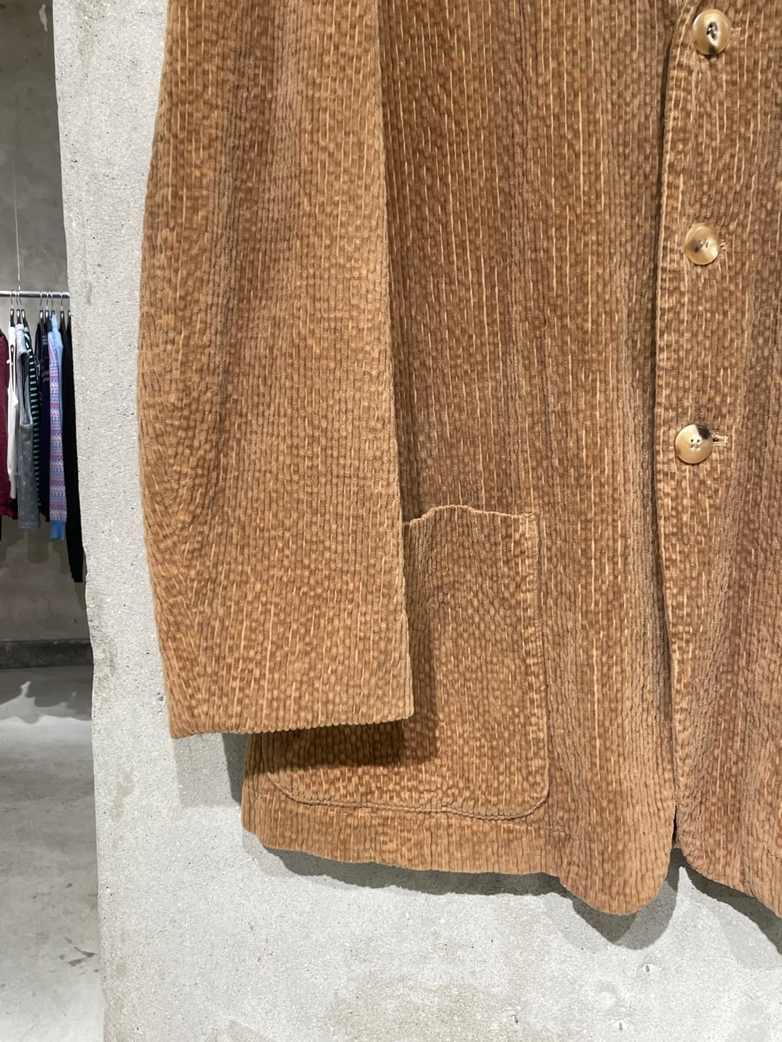 이세이 미야케 맨 브라운 패치 포켓 3B 코듀로이 자켓 상품이미지4