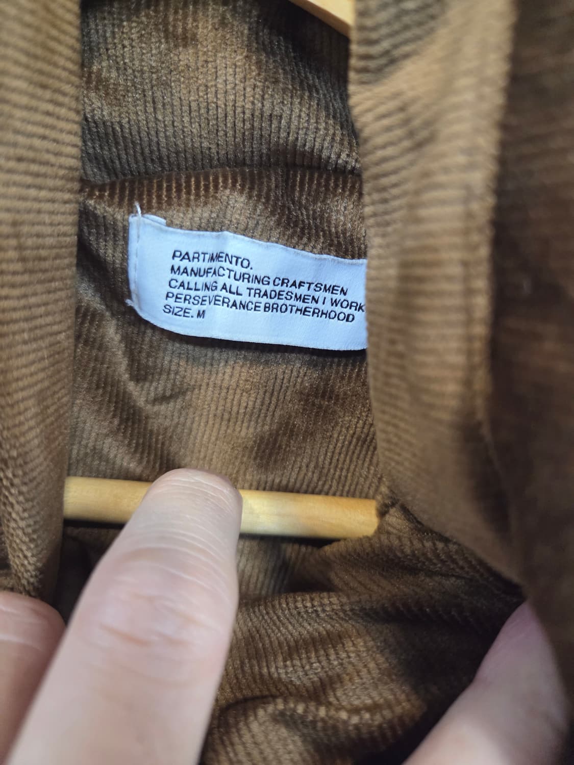 파르티멘토 3m 신슐레이트 코듀로이 패딩 m 상품이미지3