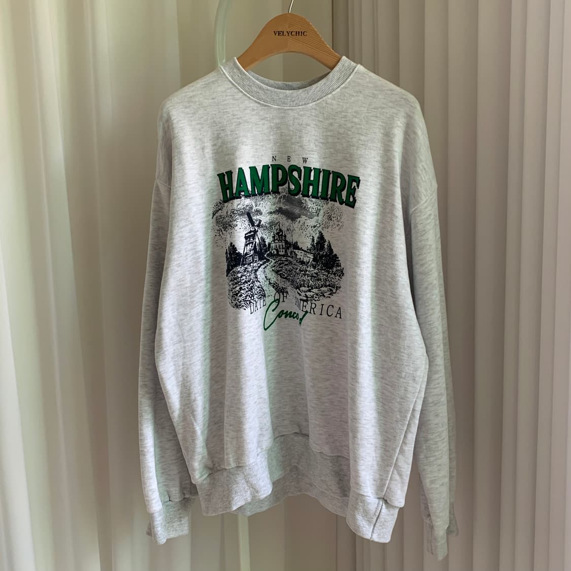 Dtm 햄프셔 레터링 루즈핏 남여공용 맨투맨 상품이미지1