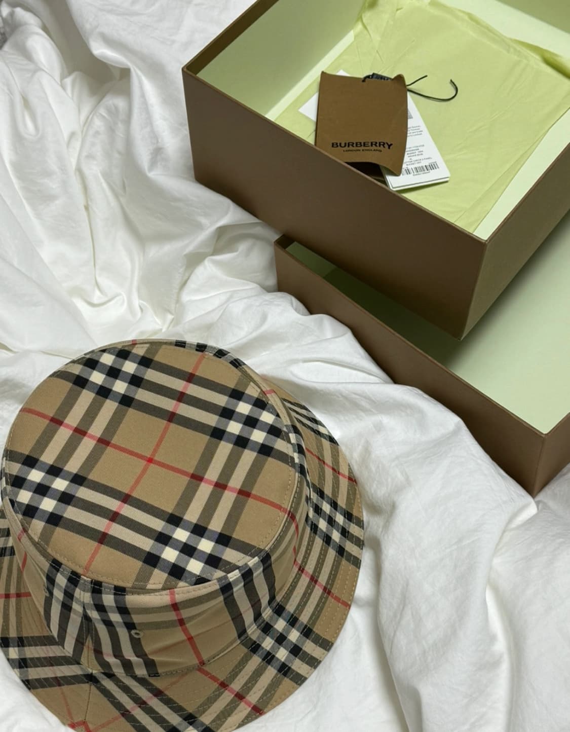 버버리 체크 버킷햇 XL 상품이미지4