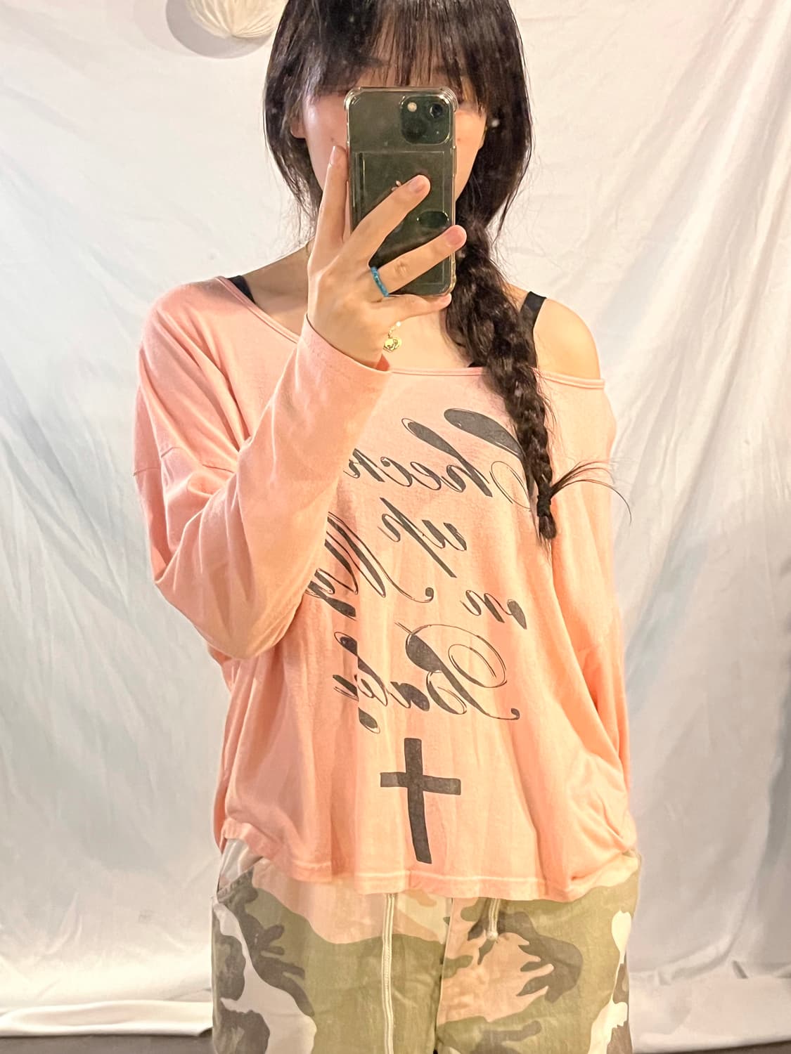 Race skull point off-shoulder 상품이미지2