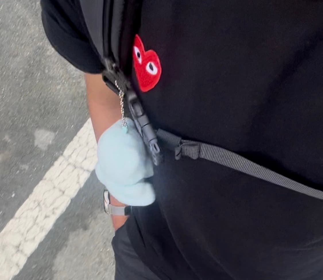 플레이 꼼데가르송 레드 하트 티셔츠 블랙 XL 상품이미지1