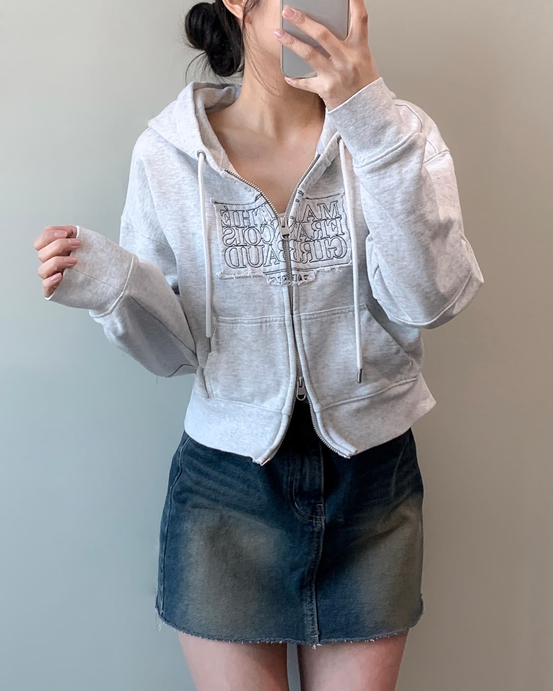 마리떼 프랑소와 저버 크롭 후드집업 상품이미지1