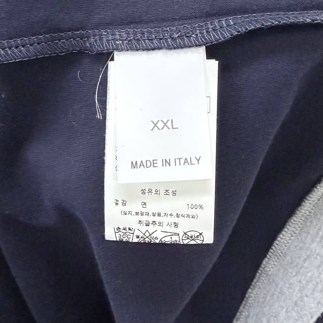 [S+급/2XL] 브루넬로 쿠치넬리 코튼 반팔 티셔츠 네이비 상품이미지7
