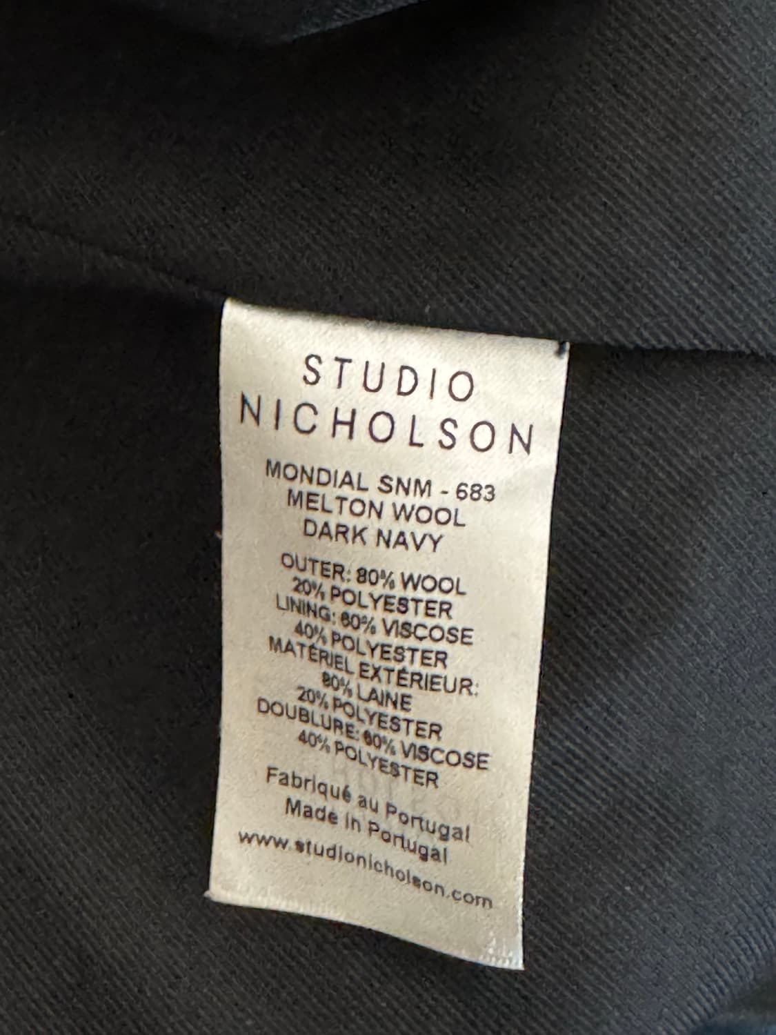 (M) 스튜디오 니콜슨 Mondial Coat Dark Navy 상품이미지7