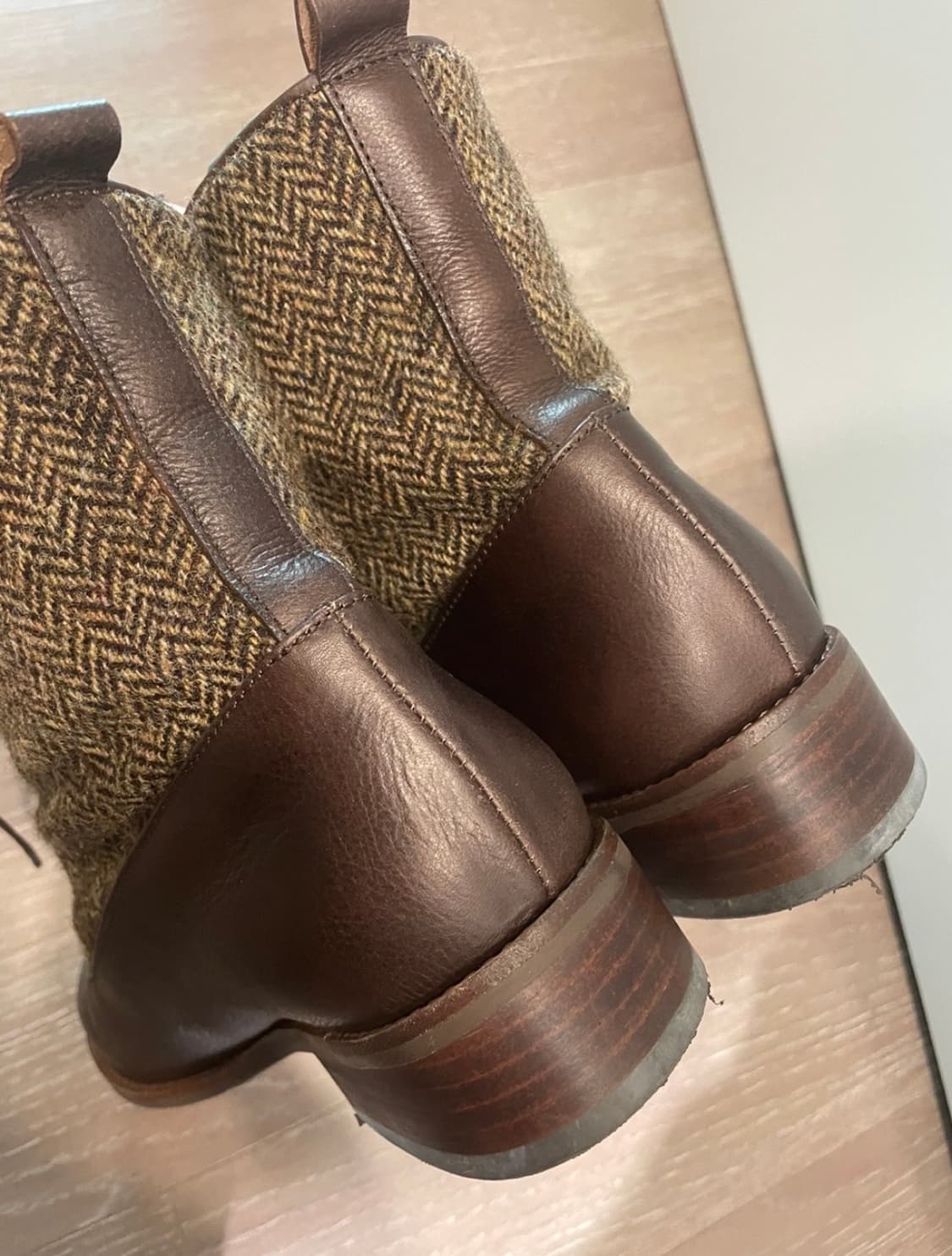 해리스트위드 가죽 부츠 상품이미지2