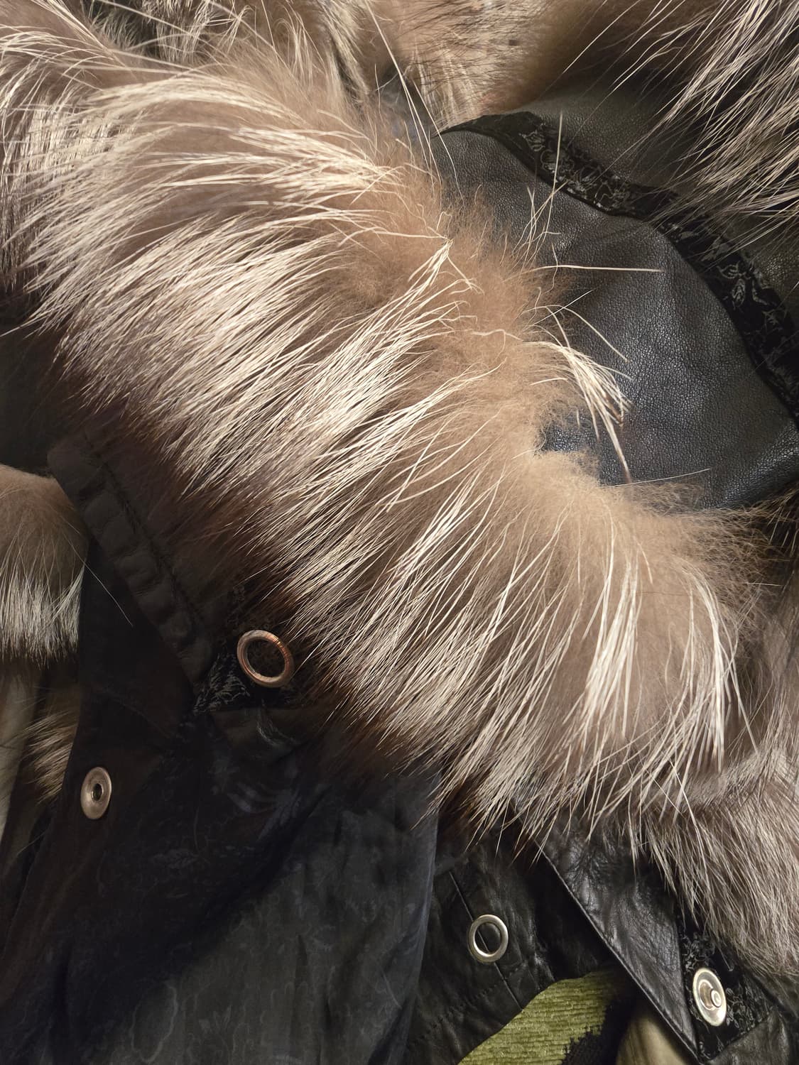 TP. DOTHILLEN 시카폭스 퍼 후드 가죽코트 상품이미지7