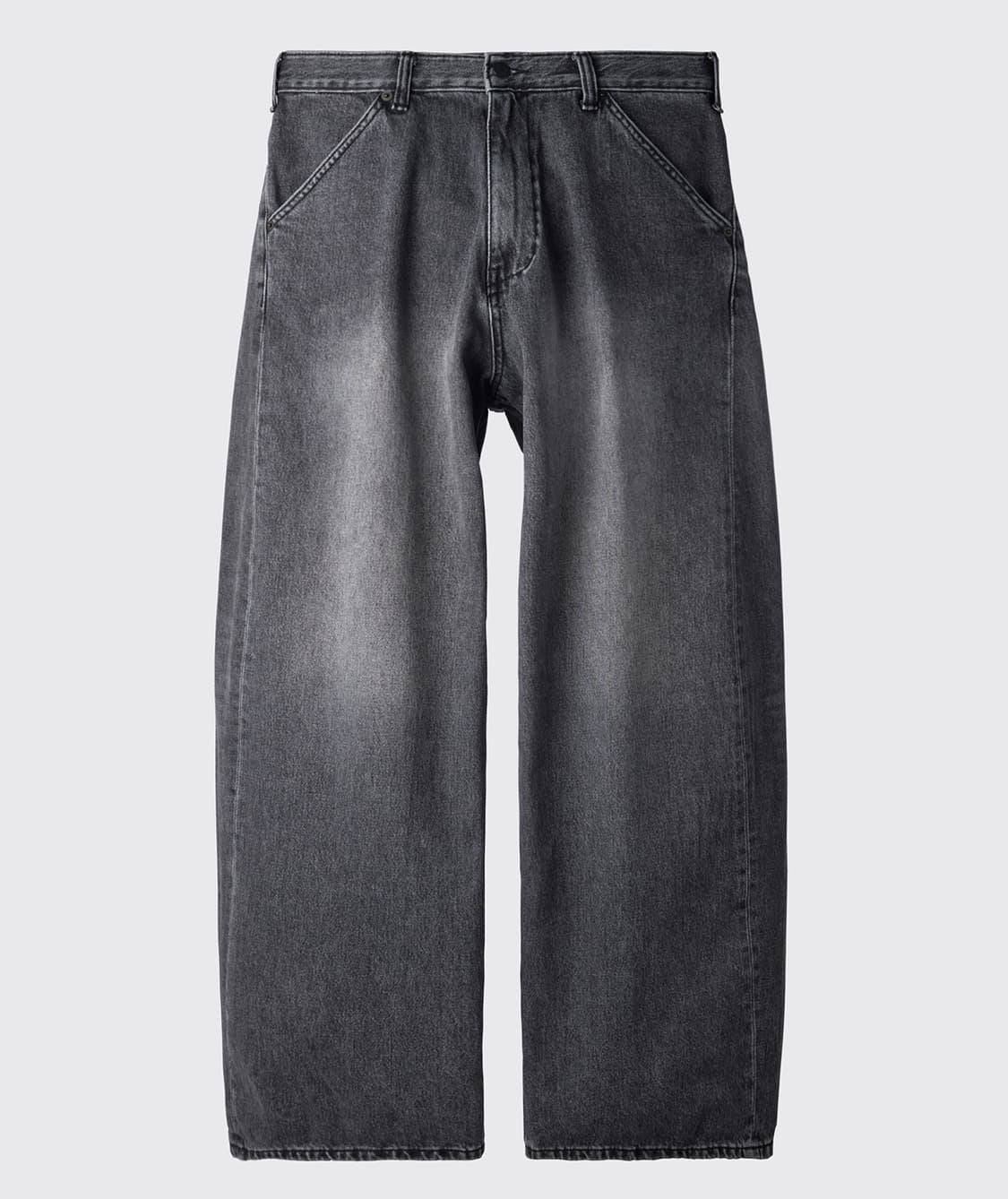 해칭룸 와이드 커브진 워시드블랙 상품이미지1