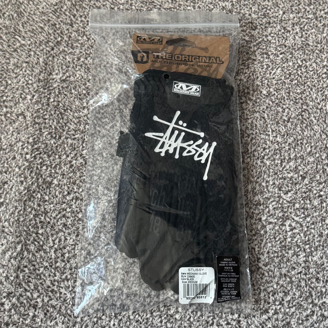 [M] 스투시 메카닉스 글러브 블랙 상품이미지1