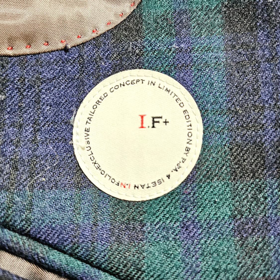 [100(105)][IF+]일본산 울 클래식 테일러드 블레이져 타탄체크 상품이미지6