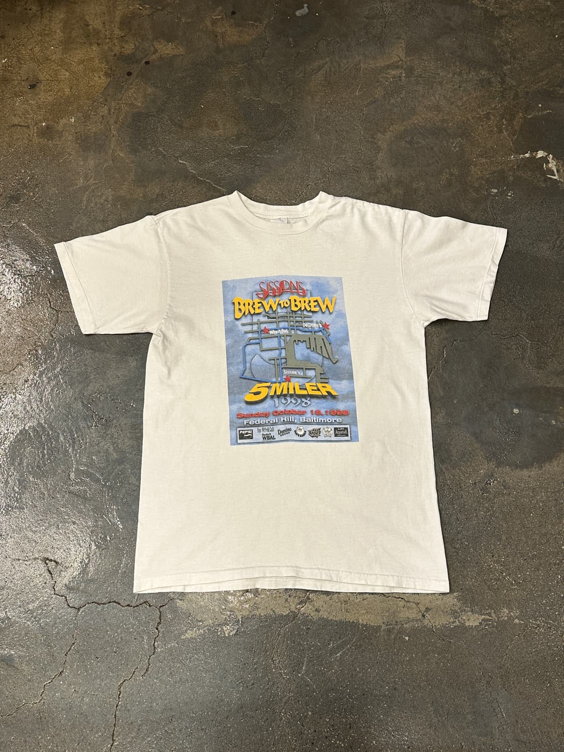 90s USA 1998 Brew to Brew 5Miler 반팔 티셔츠 상품이미지1