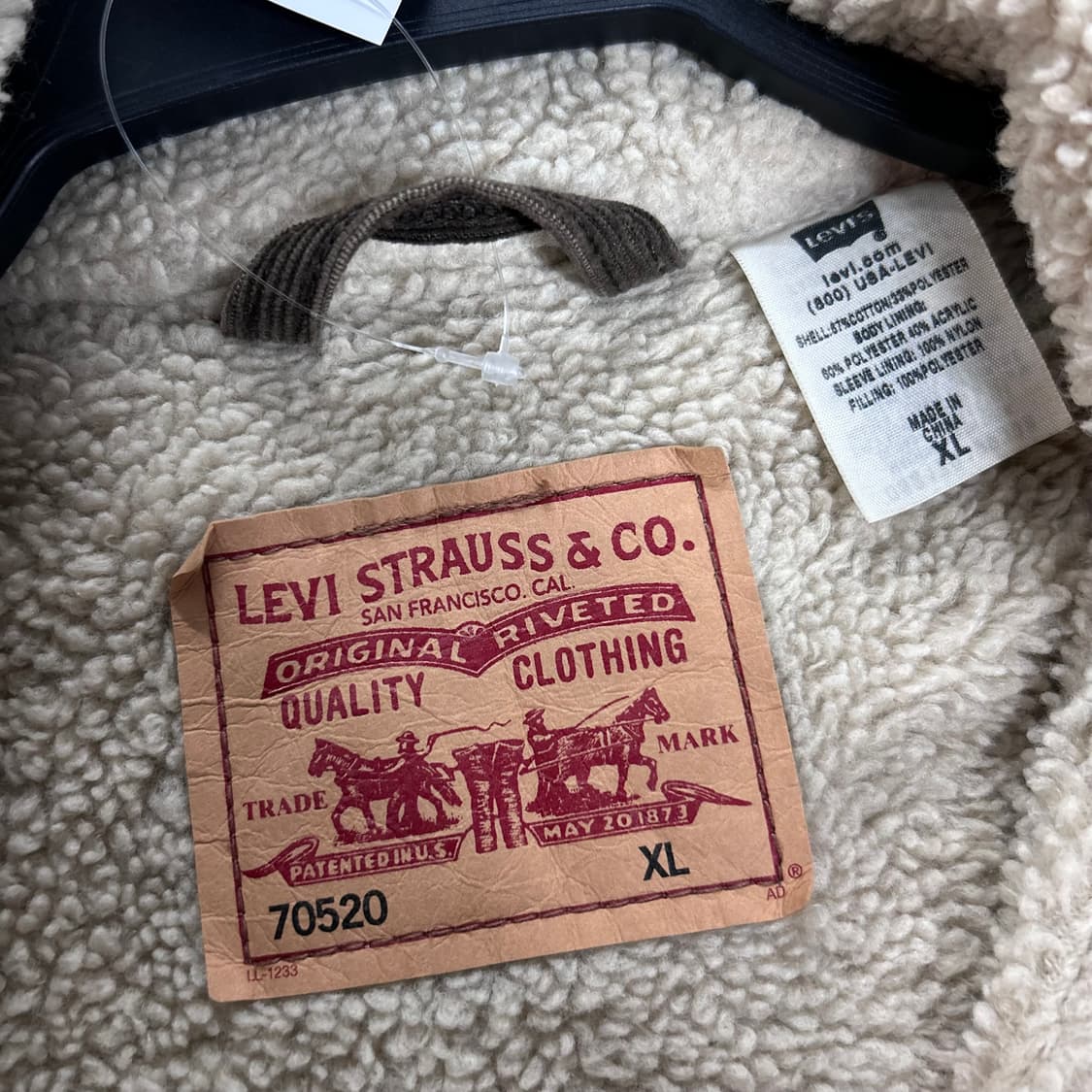 Levis Sherpa Brown Denim Jacket 상품이미지10