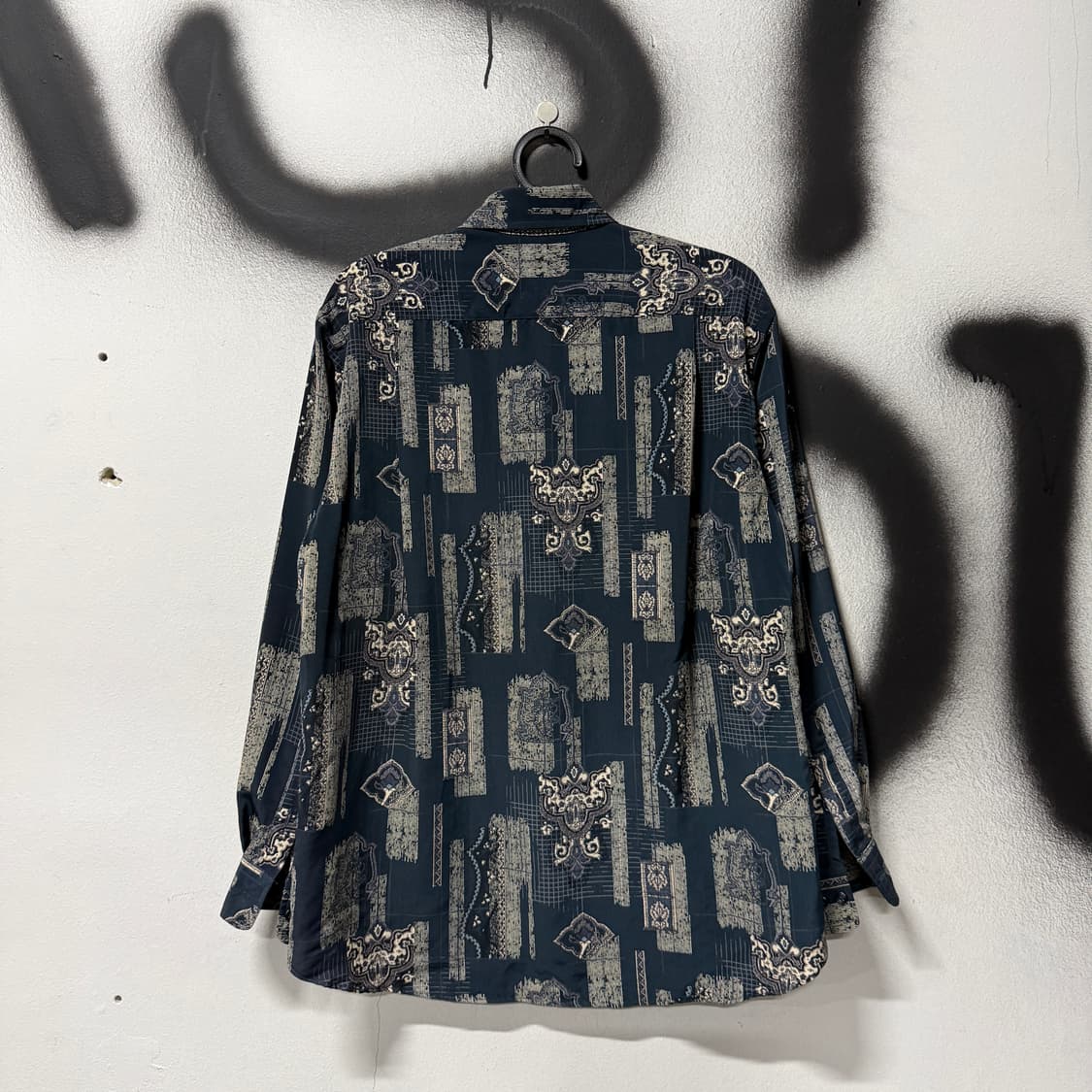 VTG 빈티지 에스닉 바로크 풀 패턴 원포켓 긴팔 셔츠 상품이미지2