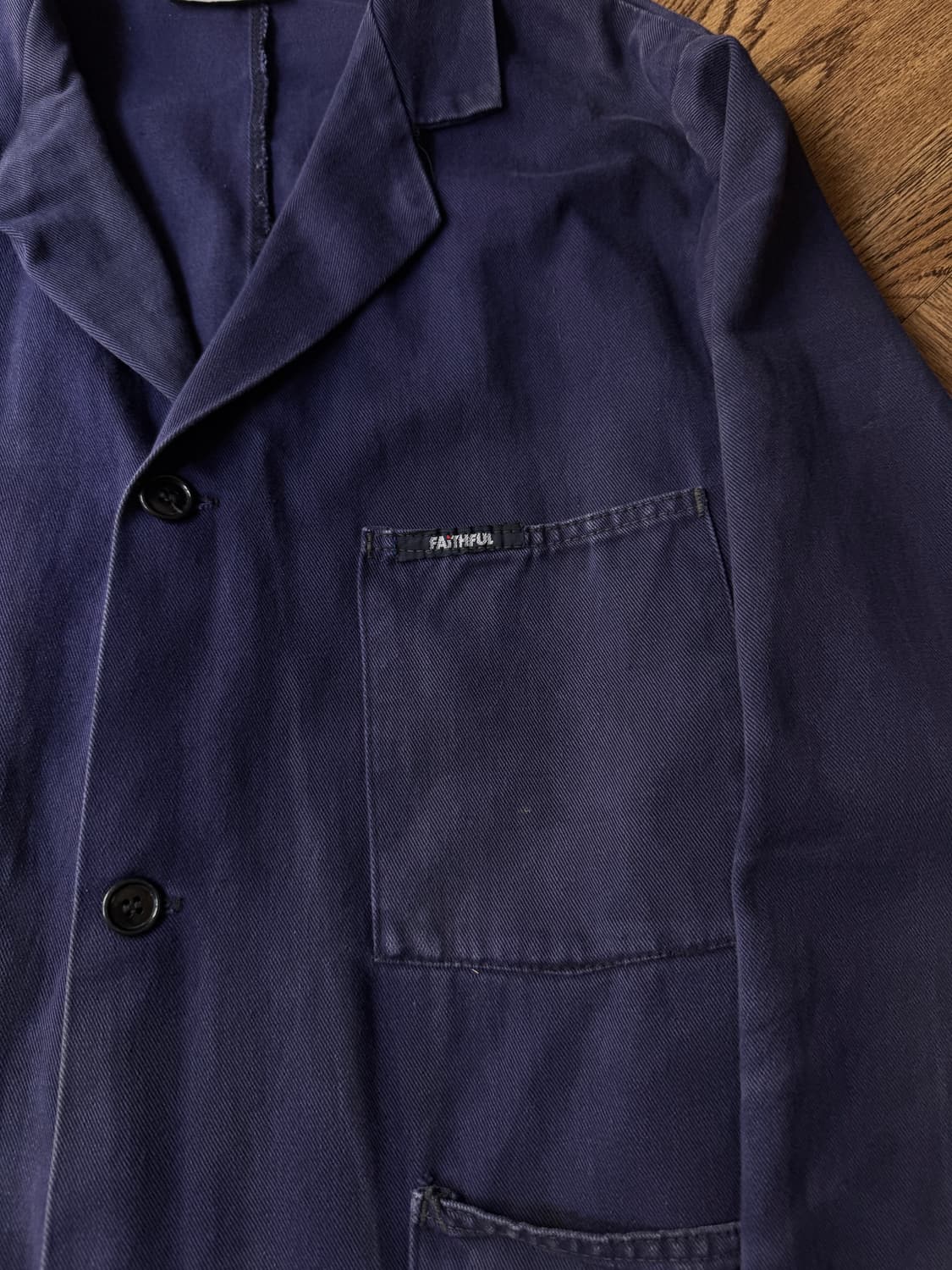 [L]빈티지 페이딩 베드포드 타입 몰스킨 프렌치 워크 자켓 상품이미지3