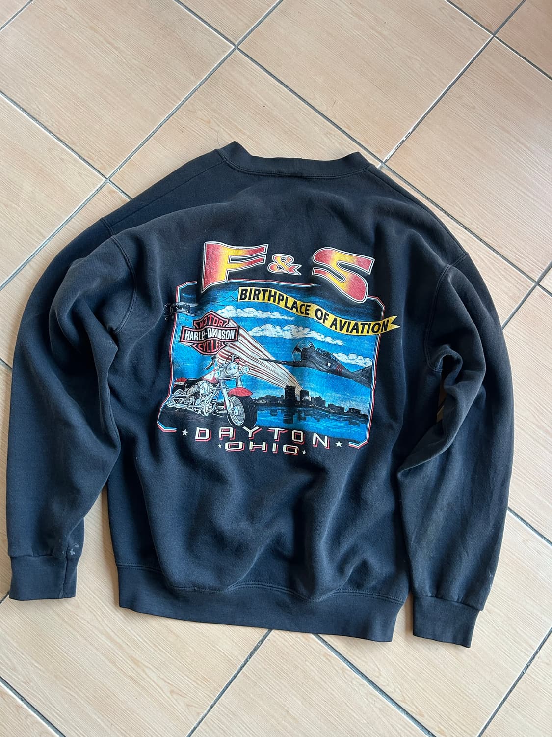 90‘s USA 할리데이비슨 스웻셔츠 상품이미지1