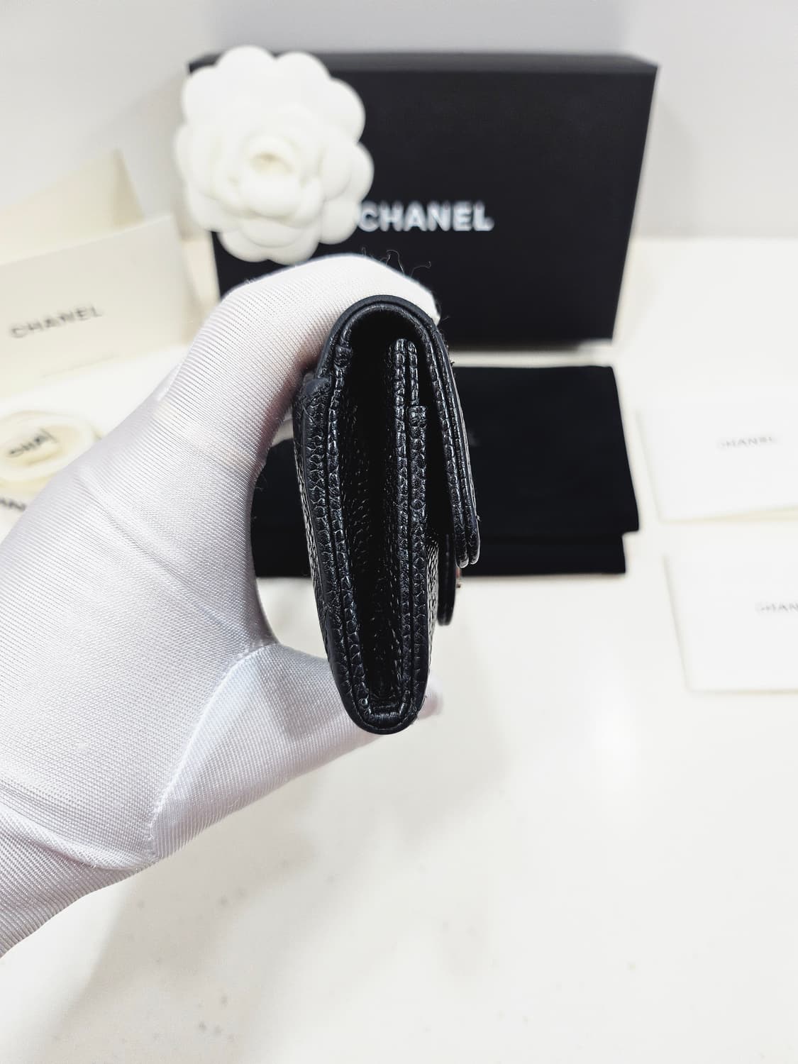 [정품] 샤넬 캐비어 클래식똑딱이 카드지갑 상품이미지4