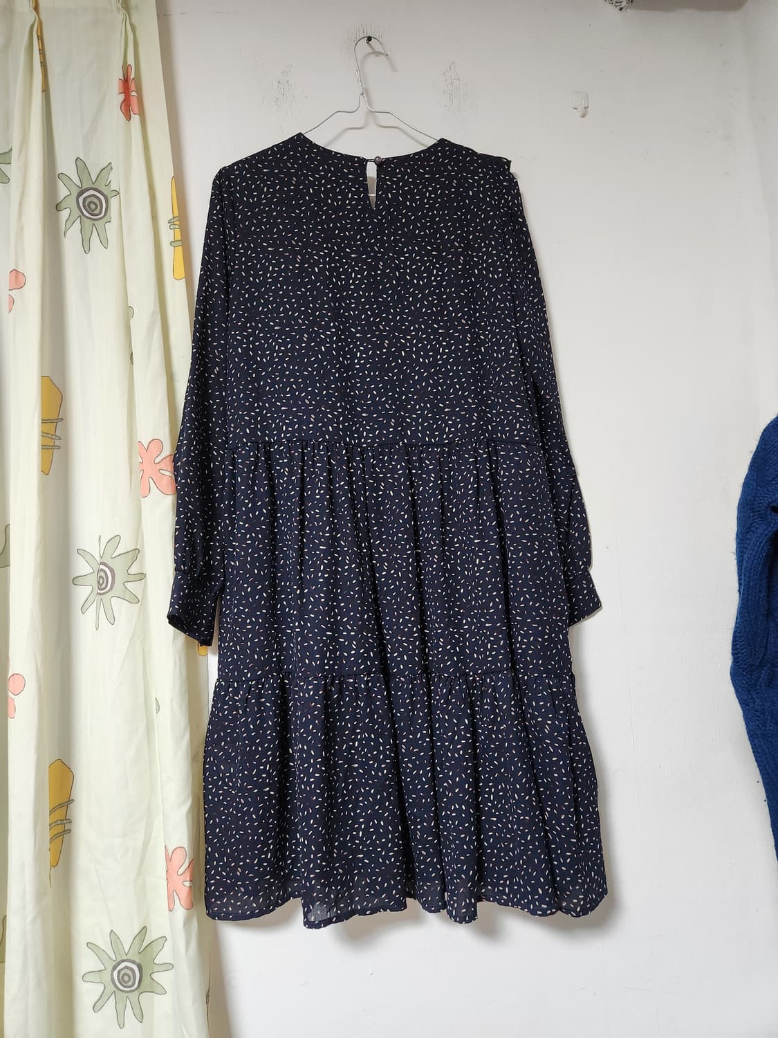 프릴 네이비 잔꽃무늬 원피스 F 상품이미지2