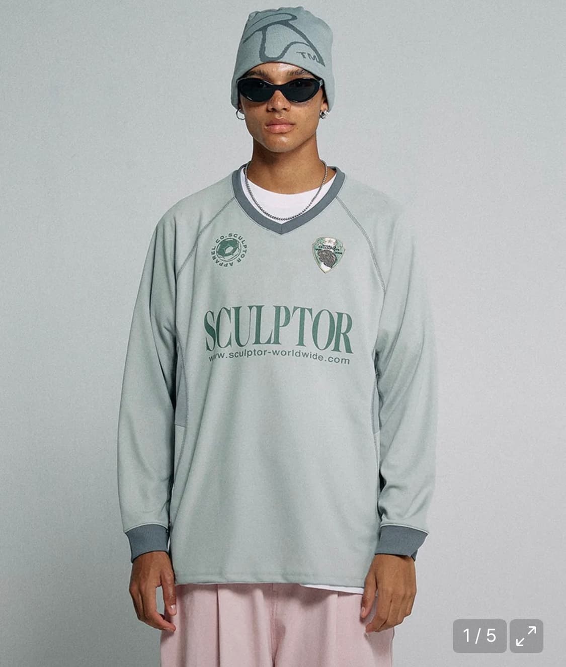 Sculptor Damier Soccer Jersey Pale Sage 상품이미지1