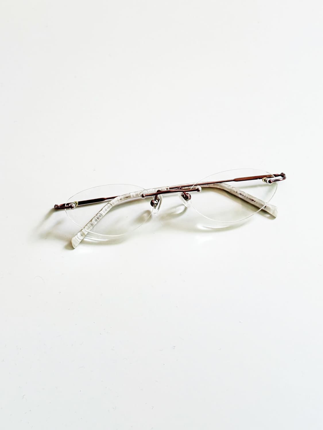90s ALOOK 무테 오벌 프레임 빈티지 안경 상품이미지1