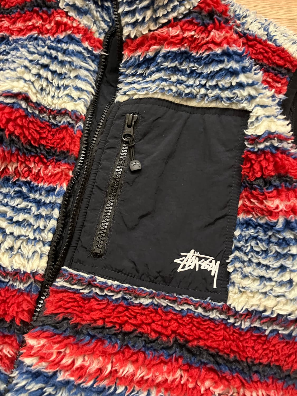 스투시 쉐르파 스트라이프 베스트 XL 상품이미지2