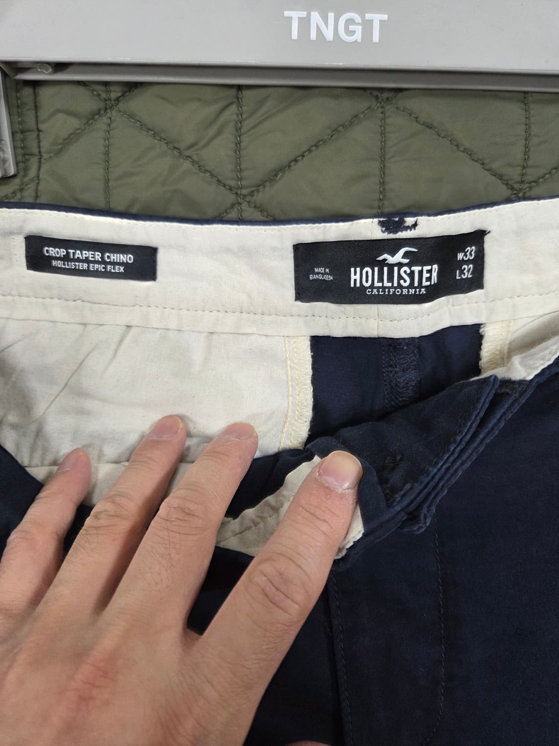 홀리스터 크롭 테이퍼드 치노팬츠 33 상품이미지4