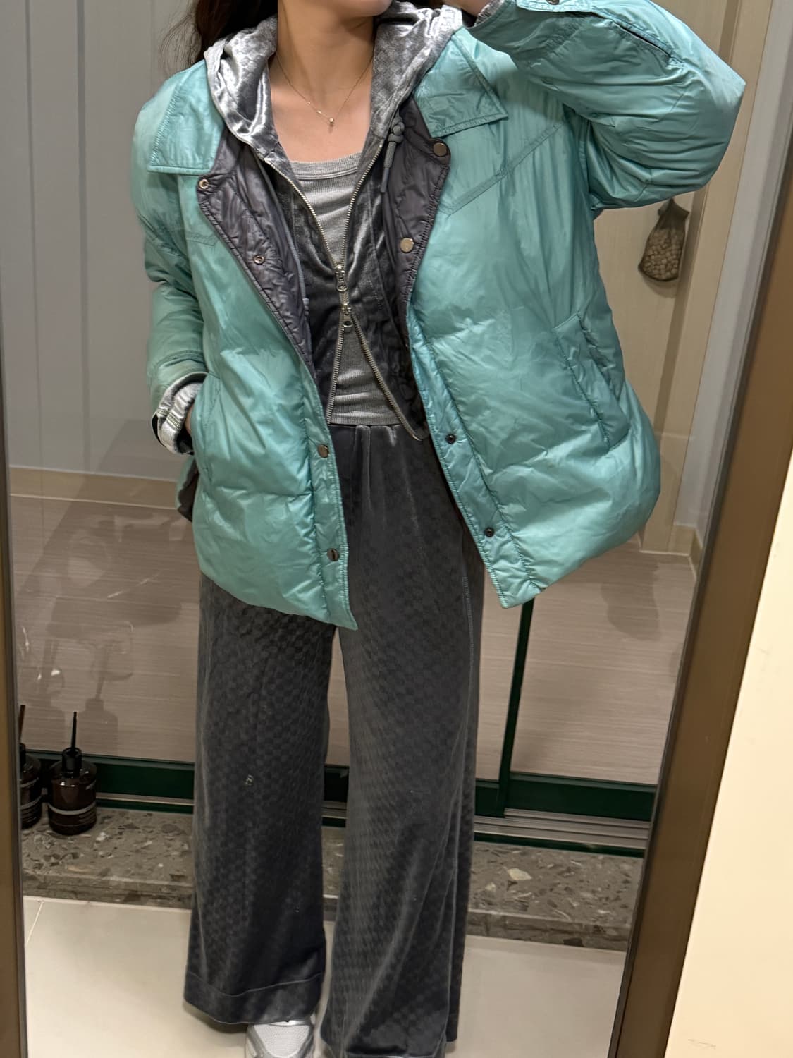 더일마 리버스구스 패딩 민트 상품이미지1