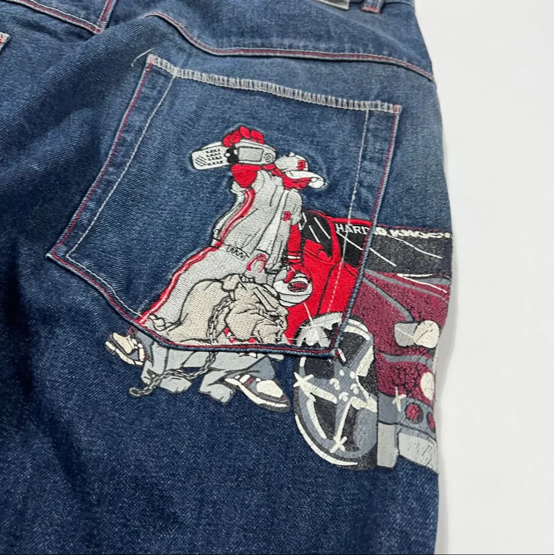 SOHK 스쿨오브하드낙 올드스쿨 패치 데님팬츠(36 상품이미지4