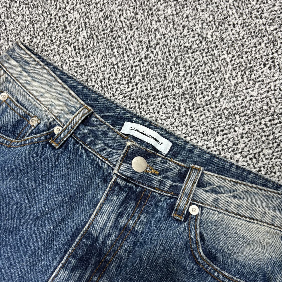 캑터스도넛마켓 프린지 데미지 데님 팬츠 (M) 상품이미지3