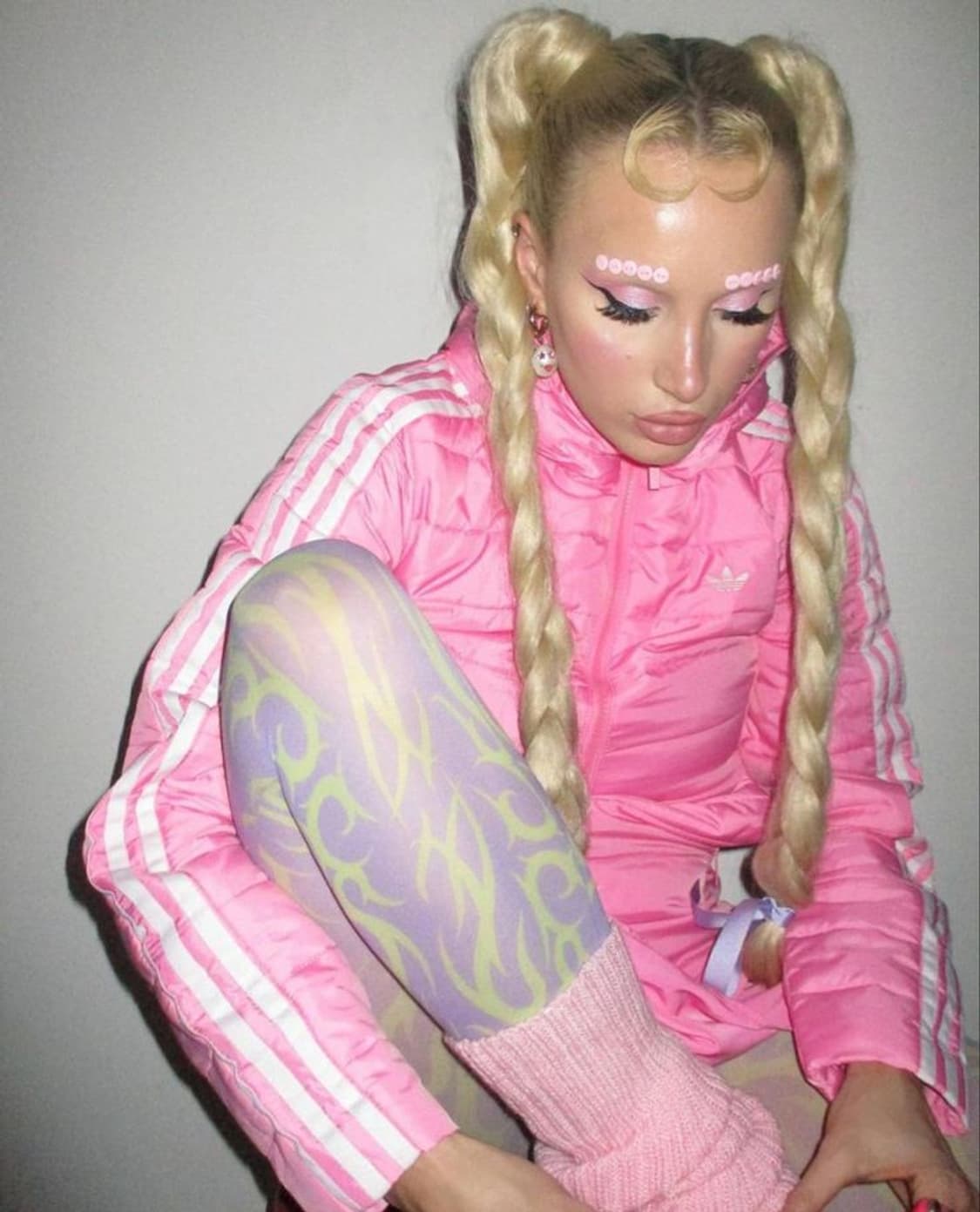 거래중)))아디다스 핑크 덕다운 후드점퍼 갸루 페어리 상품이미지1