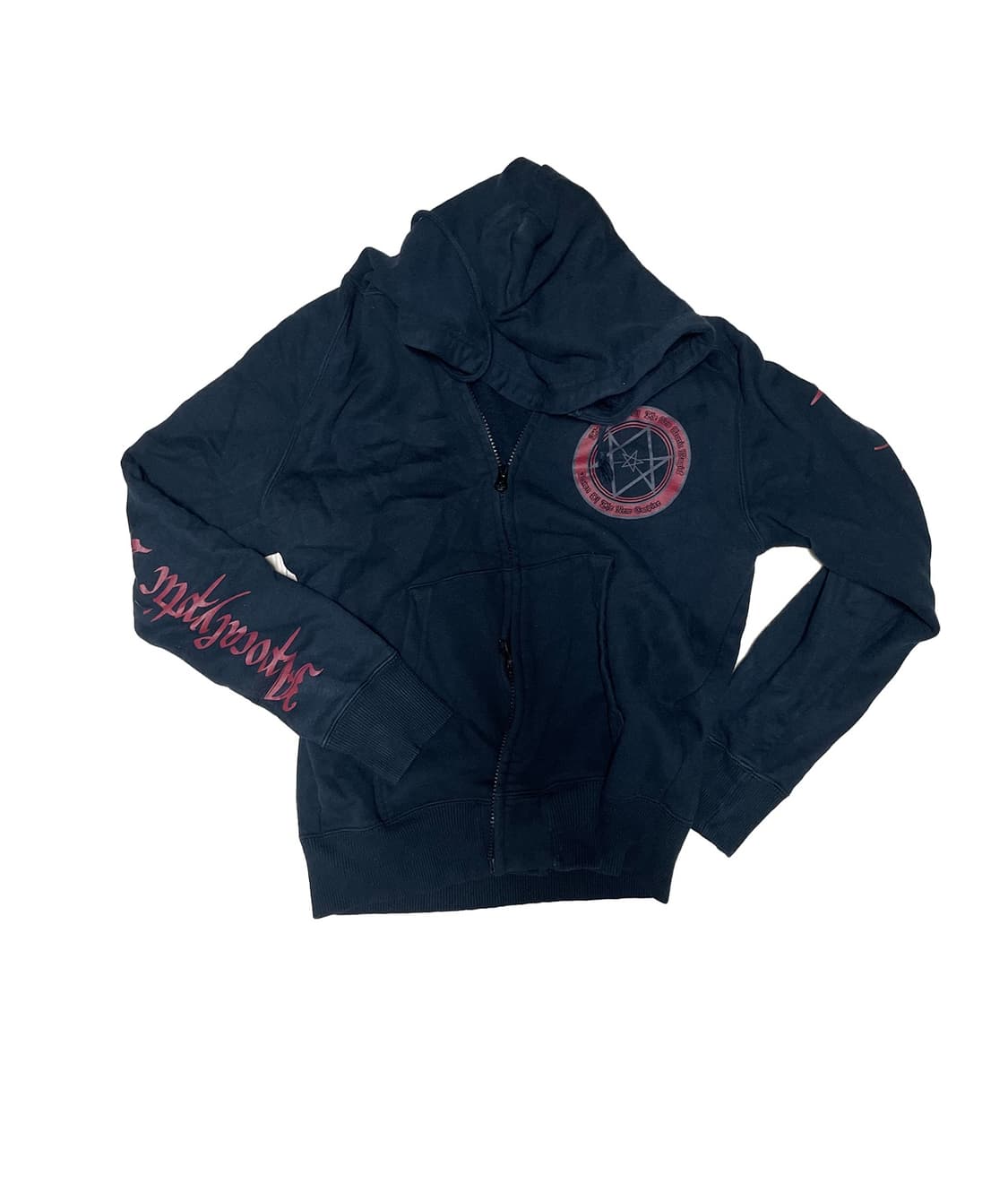 y2k punk hoodie zipup navy 상품이미지1