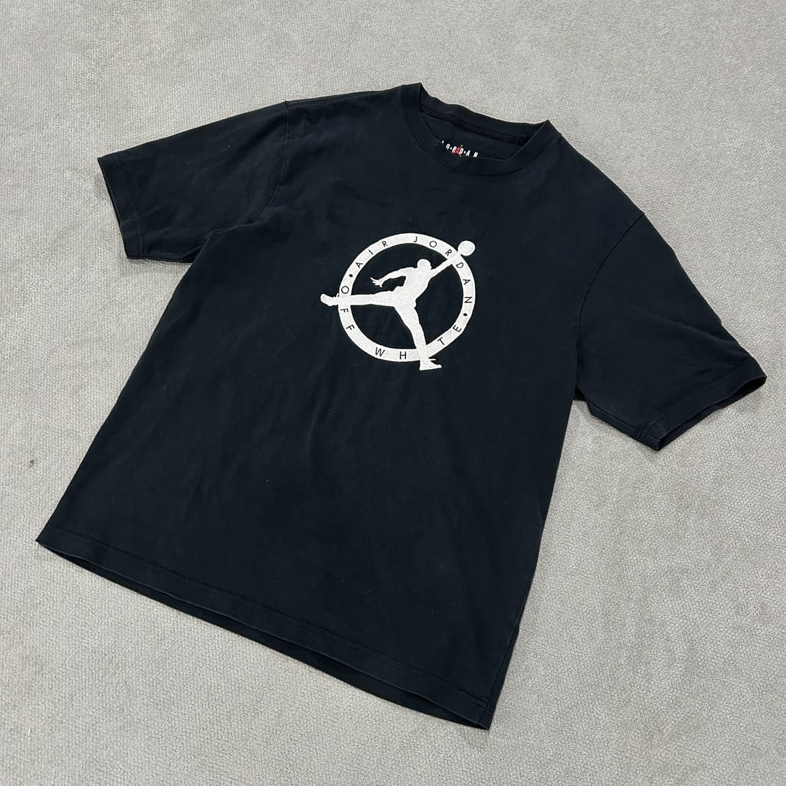 오프화이트 X 조던 반팔 티셔츠 블랙 m 상품이미지1