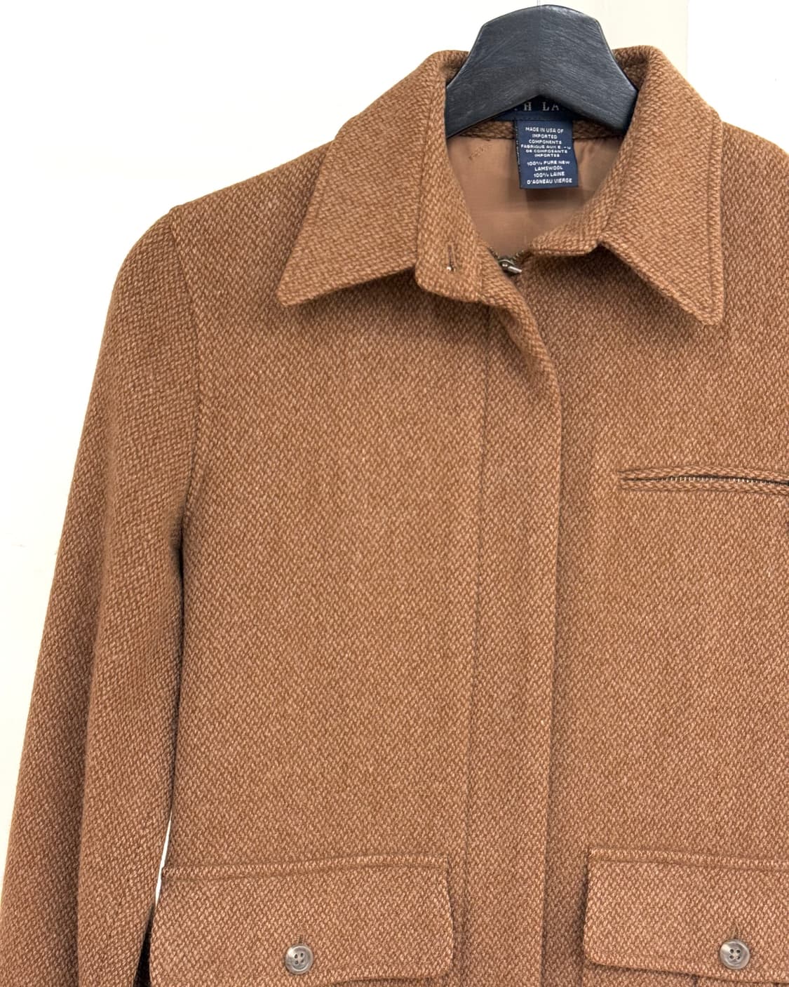 랄프로렌 브라운 울 블랜드 헤링본 블레이저 상품이미지3