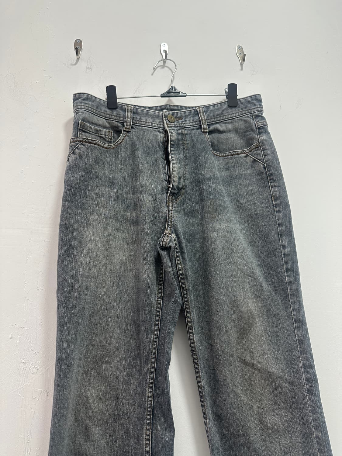 Vintage faded gray denim jeans 상품이미지5
