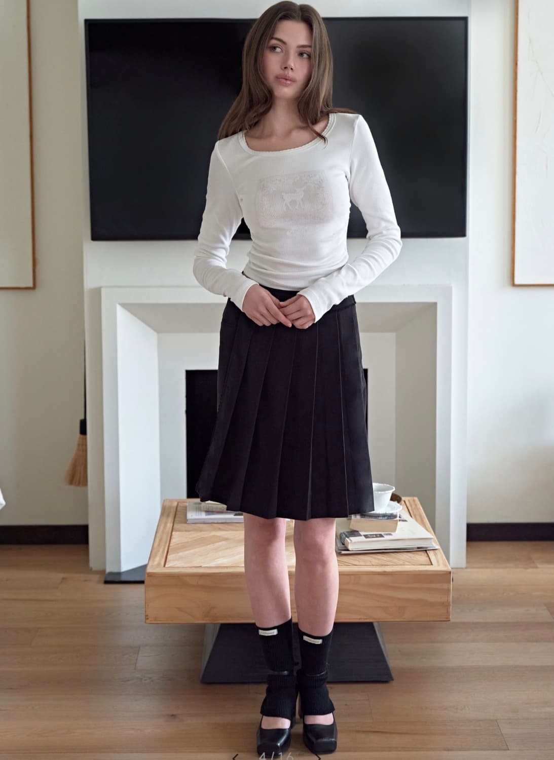 새상품) 클리시어 디어 가든 리브 탑 신상 정가이하 상품이미지1